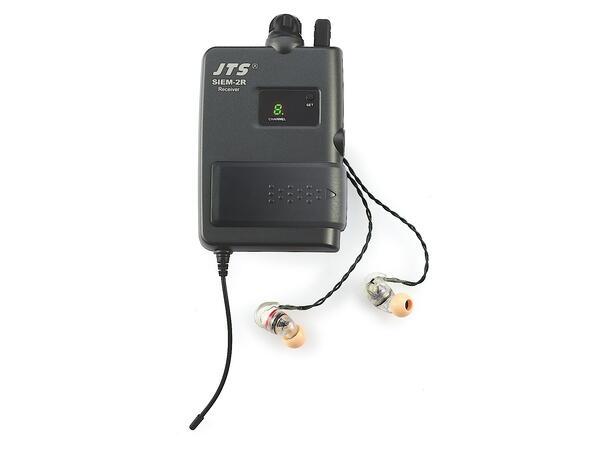 JTS SIEM-2R In-Ear monitor mottaker 863-865Mhz. Inkludert IE-1 ørepropper
